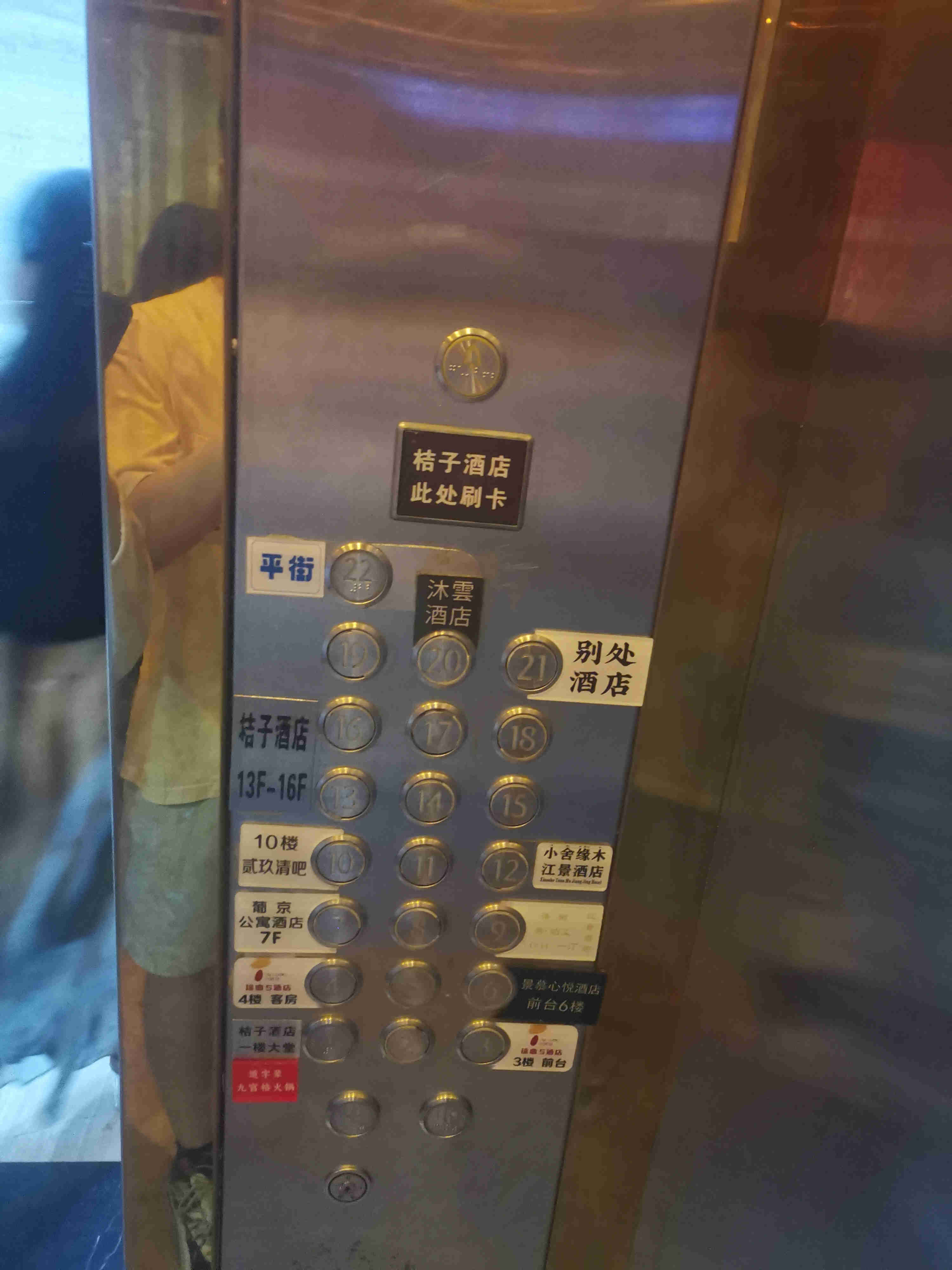 这电梯标识也是很赛博